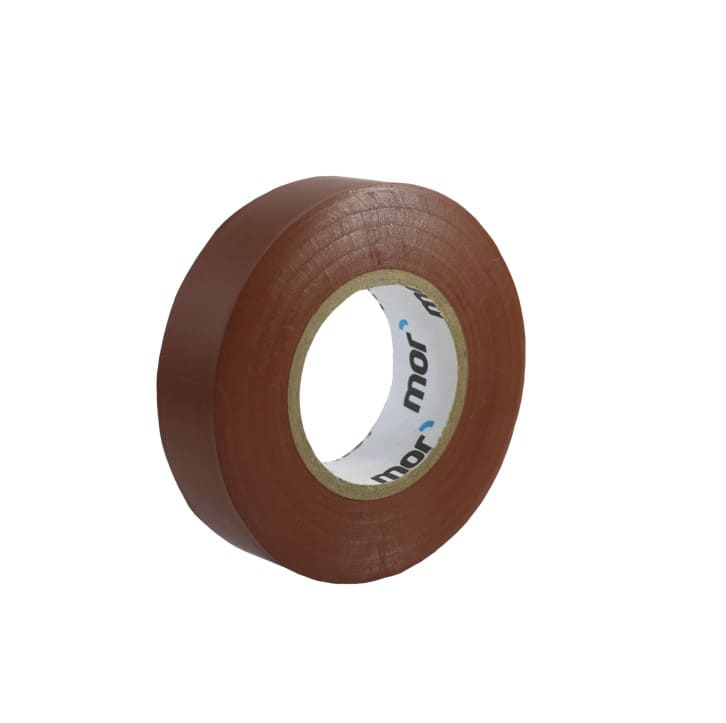 Fita isoladora em PVC de cor castanha – ideal para marcação de fases ou identificação de cablagens.