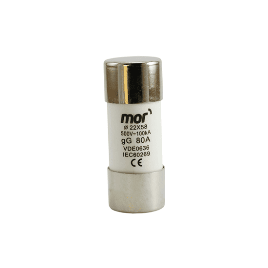 Fusíveis cilíndricos 22x58mm tipo GL – proteção eficaz para circuitos elétricos industriais.