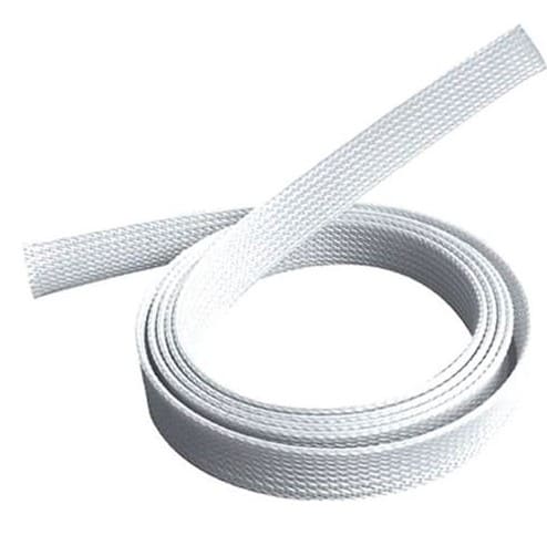 Manga entrançada cinza – isolamento e organização de cabos elétricos
