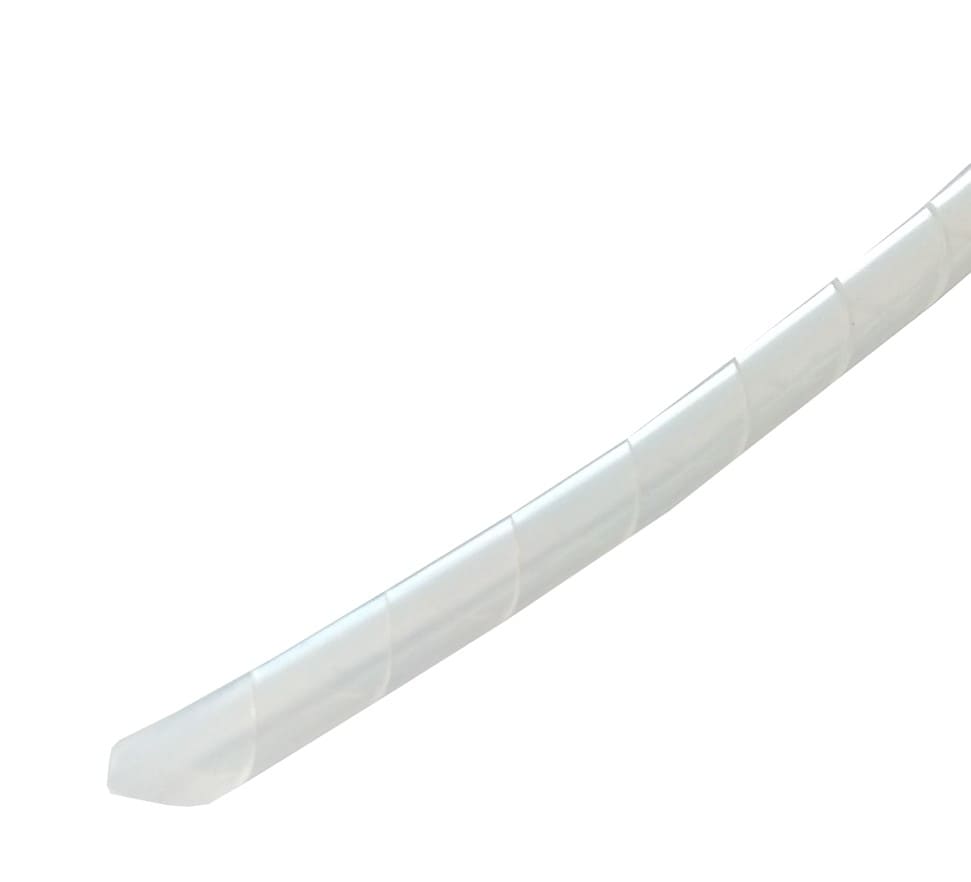 Manga espiral transparente – agrupamento de cabos com acesso rápido
