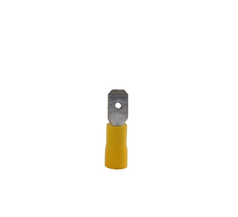 Terminais tipo fast-on macho MORIMD6BP4 – ligação rápida com terminal tipo faston isolado
